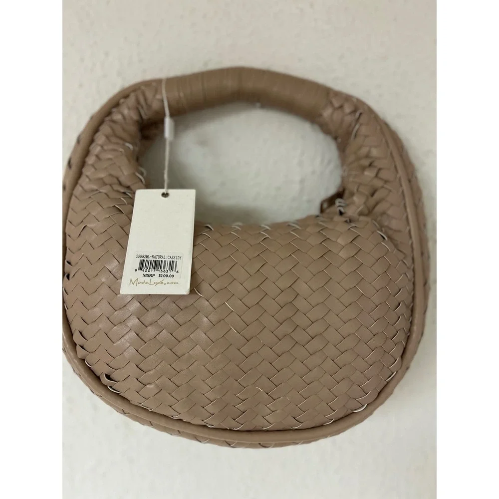 Moda Luxe Cassidy Woven Hobo Bag Natural Tan 29882ML New